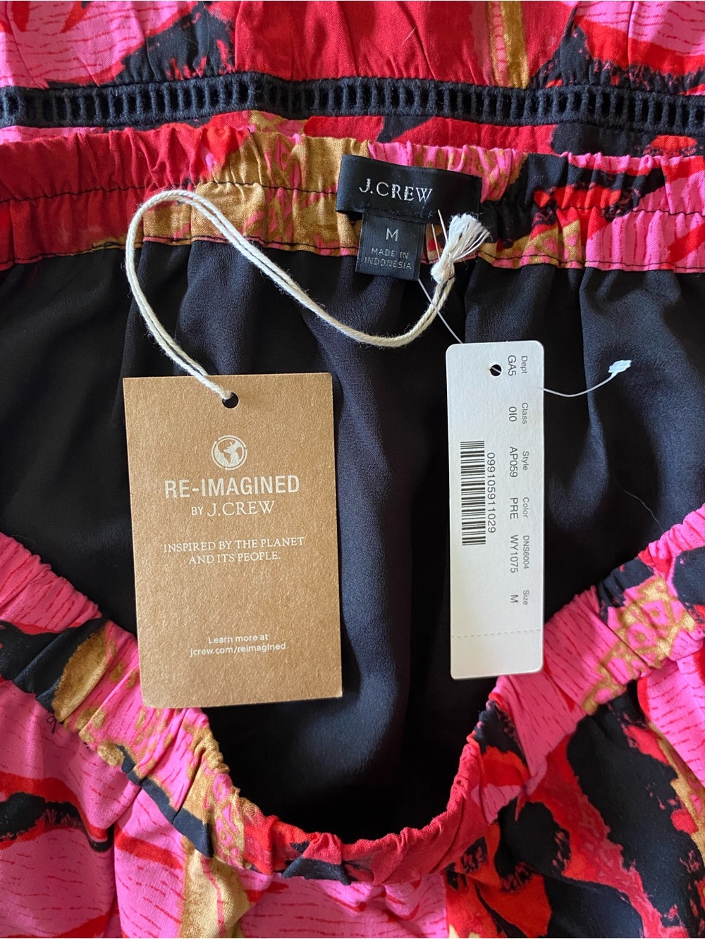 NWT J. CREW Tiered Pull-on Midi Skirt In Palm Print Size Medium - Picture 4 of 7